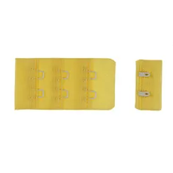 Застежка с крючками желтая 2 ряда, 28*55 мм