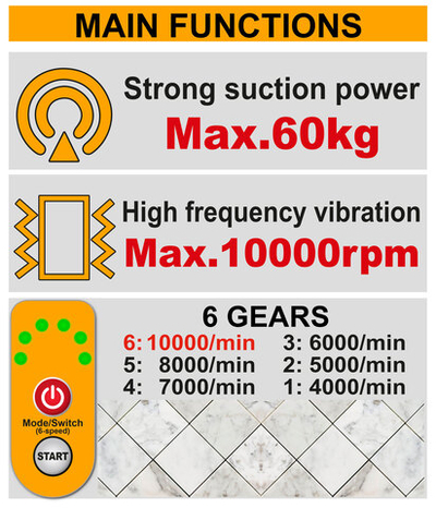 Аккумуляторная виброприсоска для укладки плитки 20В без АКБ и ЗУ INGCO CTVLI2001 INDUSTRIAL