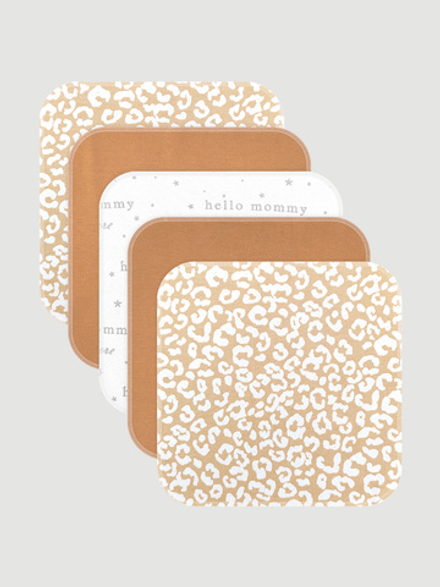 Набор платочков-слюнявчиков Mjölk Sand Leopard