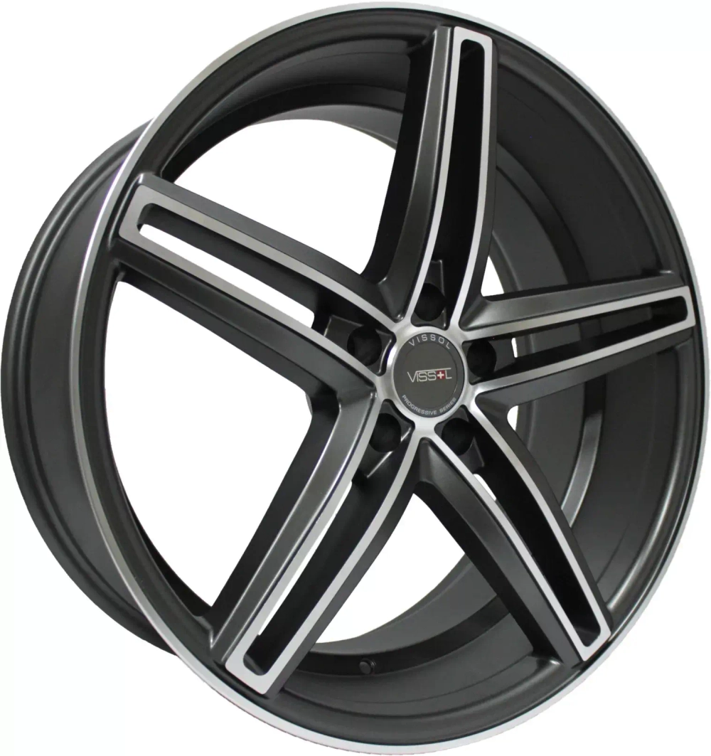 Литые диски VISSOL V-015 9х20/5х120 D74.1 ET20 matte-graphite-machined