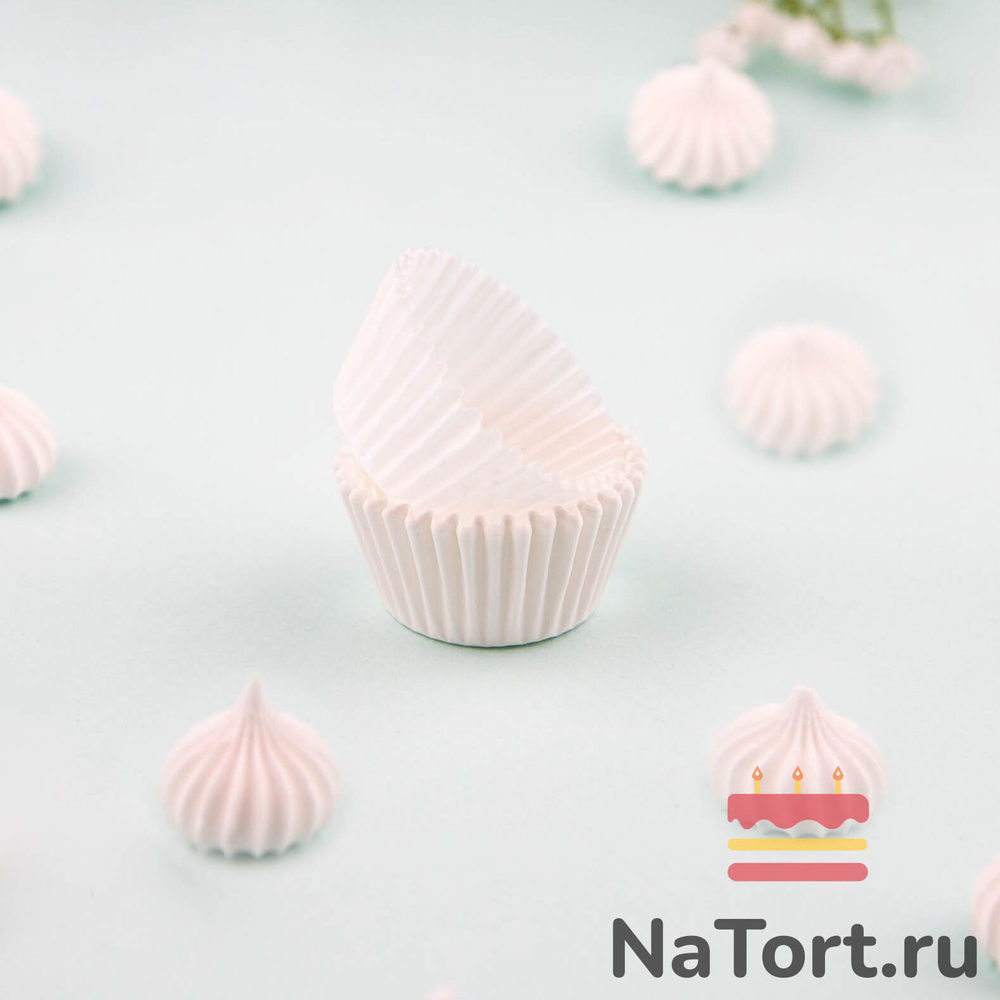 Капсулы бумажные Белые 35*25 мм, 500 шт