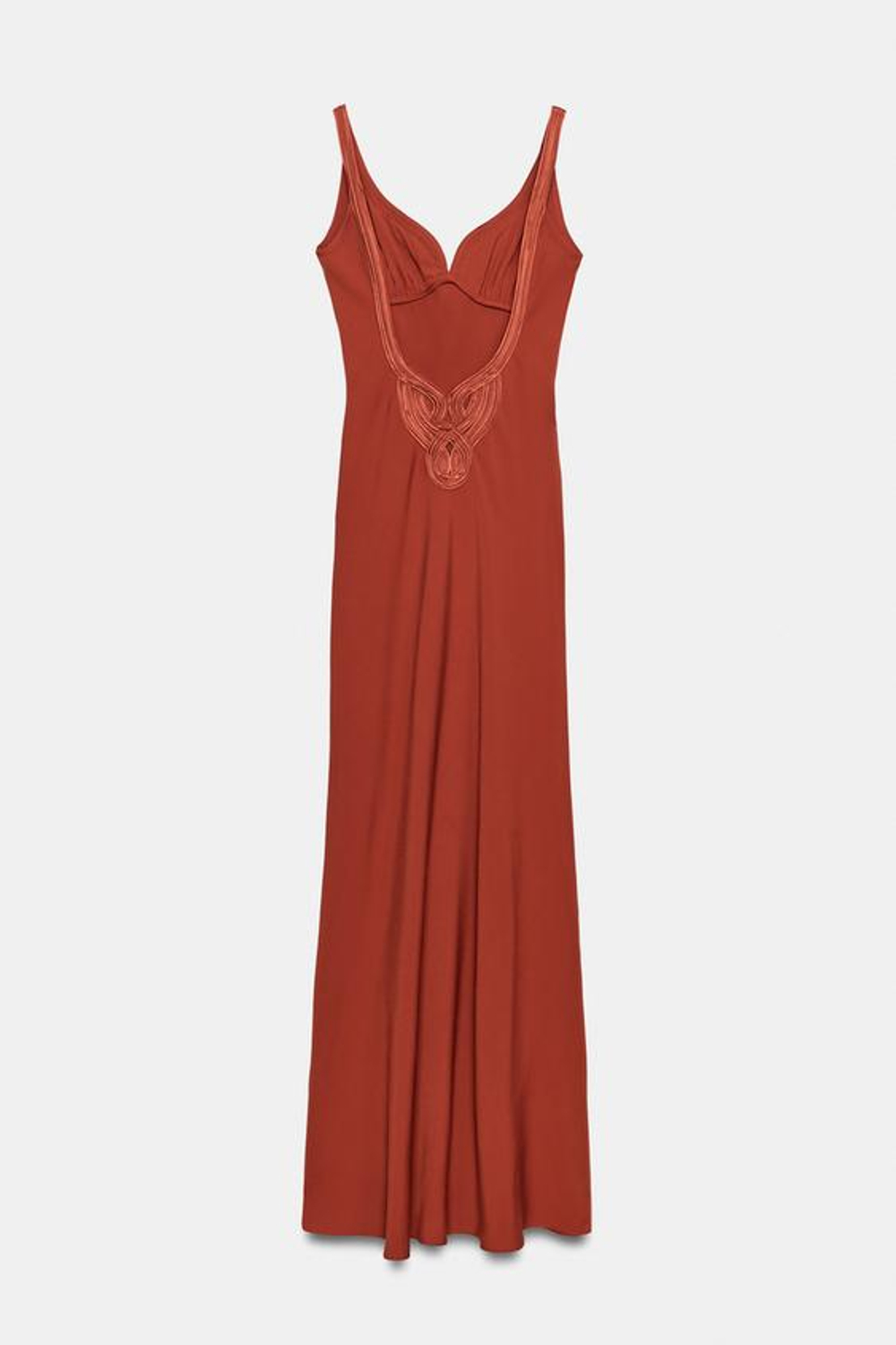 ZARA ДЛИННОЕ ПЛАТЬЕ ИЗ КОЛЛЕКЦИИ ZW, МЕДНЫЙ