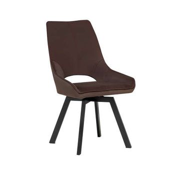 Стул Leset Галвес 360 (поворотный механизм) Опора Черная, велюр Шоколадный (29)