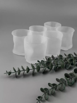 Набор изогнутых бокалов, матовый 300 мл. 6 шт