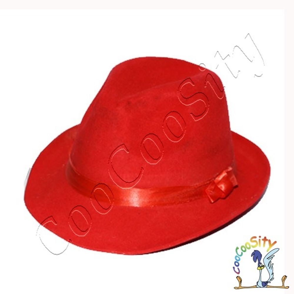 шляпа Гангстера красная, бархат