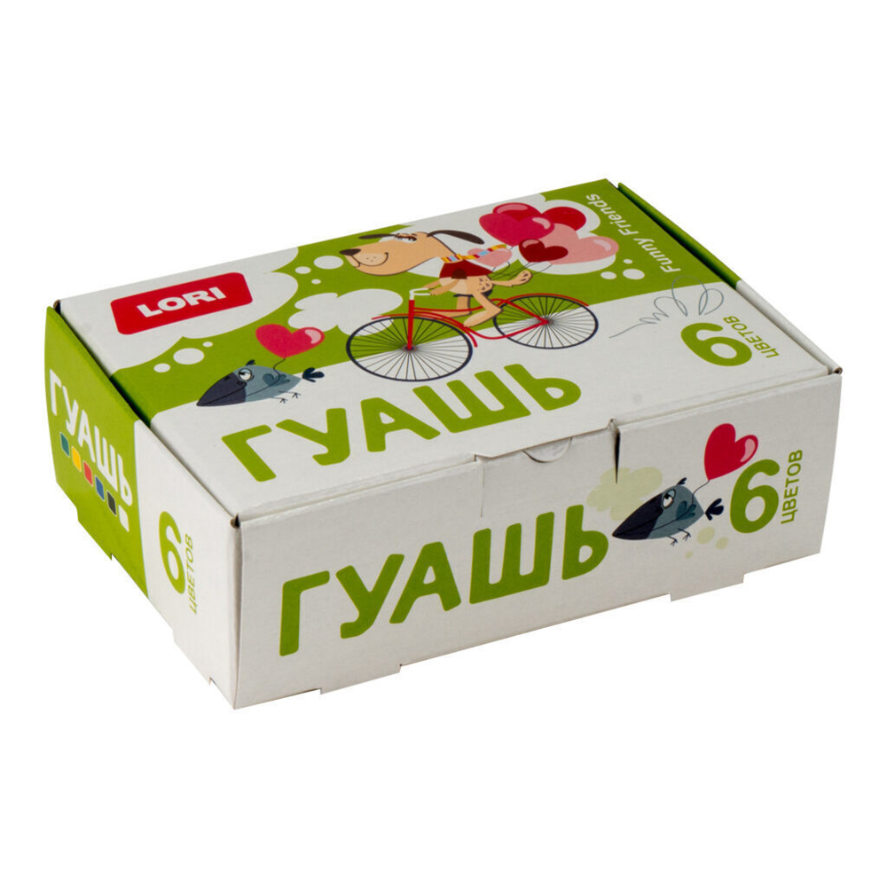 Гуашь 6цв 90мл FUNNY FRIENDS