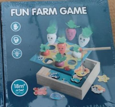 Развивающая игрушка деревянная Рыбалка огорд + рыбки, коробка C-41672