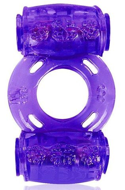 Фиолетовое эрекционное кольцо в двумя вибропулями