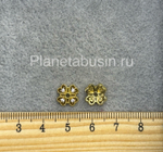Шапочки люкс (Корея) четырехлистник с камнем 0072