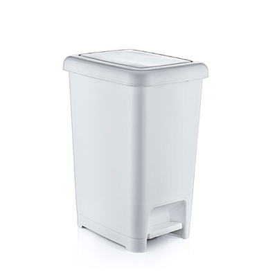 Мусорное ведро с педалью "Слим" 25л белый