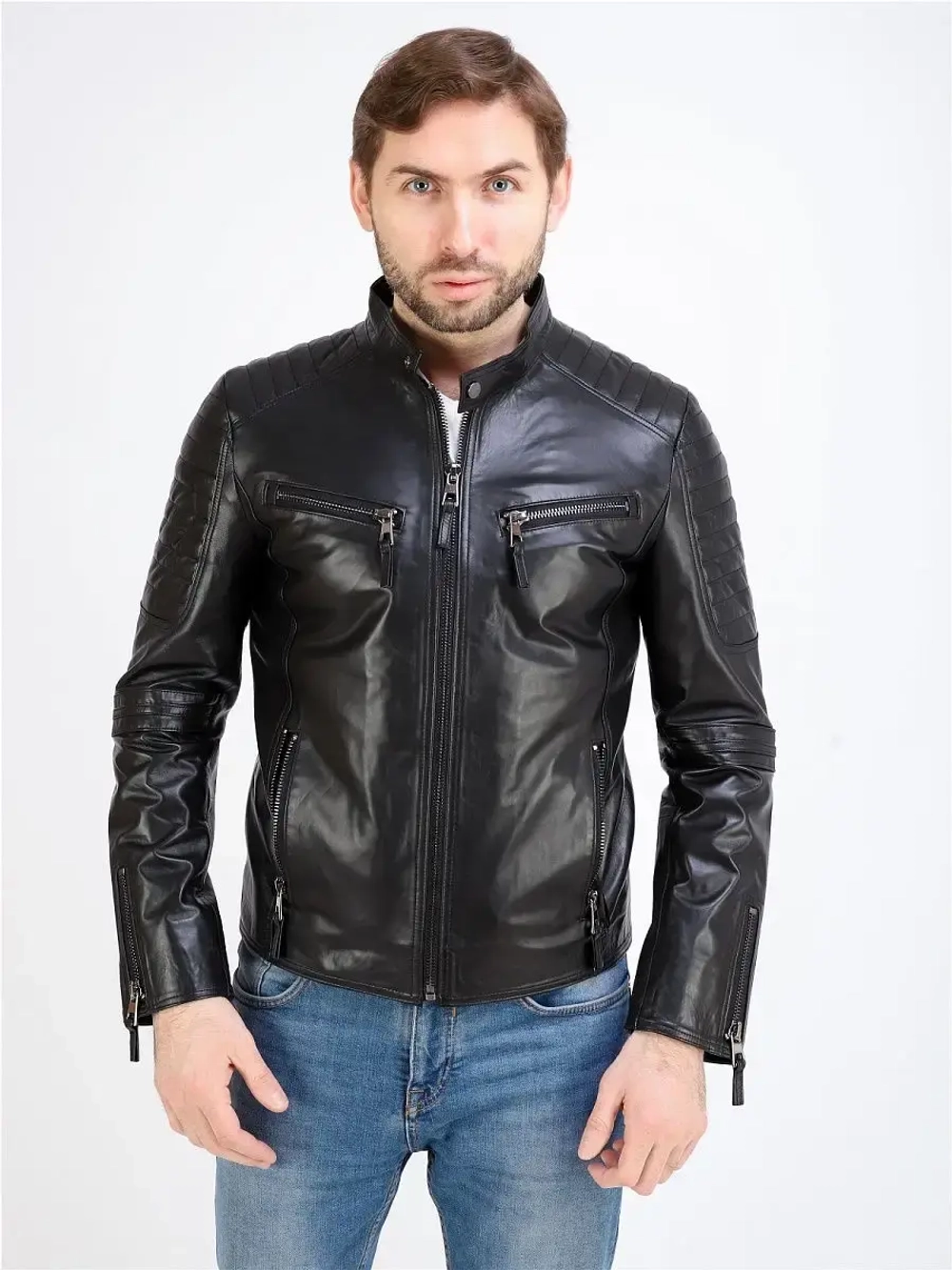 Мужская кожаная куртка / натуральная кожа / Турция