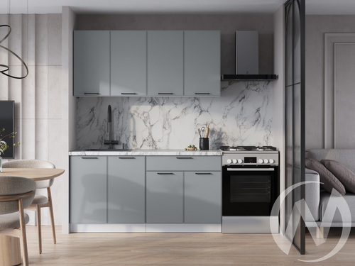 Кухня Тунис 1;6 (серый софт)