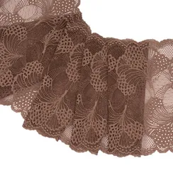 Кружево эластичное кофе 19 см