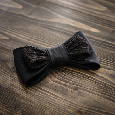 Bow 03-01-01 | Бант для платья из бифлекса и гипюра