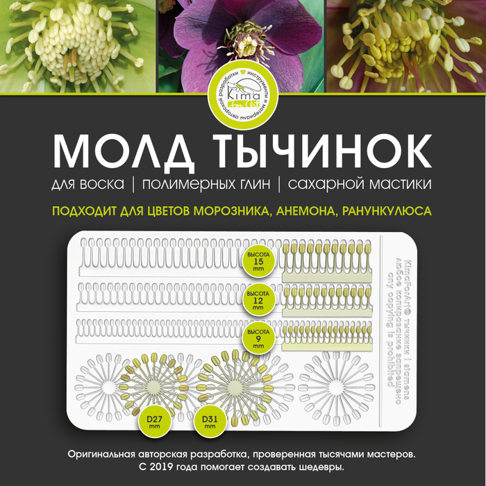 Тычинки морозника, молд