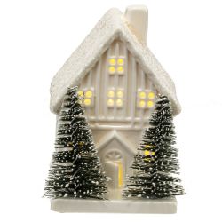 GAEM Фигурка декоративная с подсветкой "Домик", L6 W7,5 H9 см, LR44 2 шт.