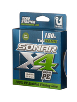 Плетеный шнур для рыбалки TauMANN Sonar PE X4 150m #1.2 (0.18mm) Yellow