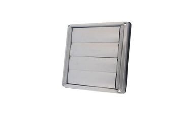 Вентиляционная жалюзийная решетка DEC D5125125 (производство Нидерланды)  из высококачественной нержавеющей стали, с откидными створками,  которые предотвращают поступление воздуха в обратную  сторону