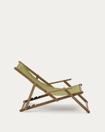 Складное кресло Vilara из акации для улицы салатового цвета