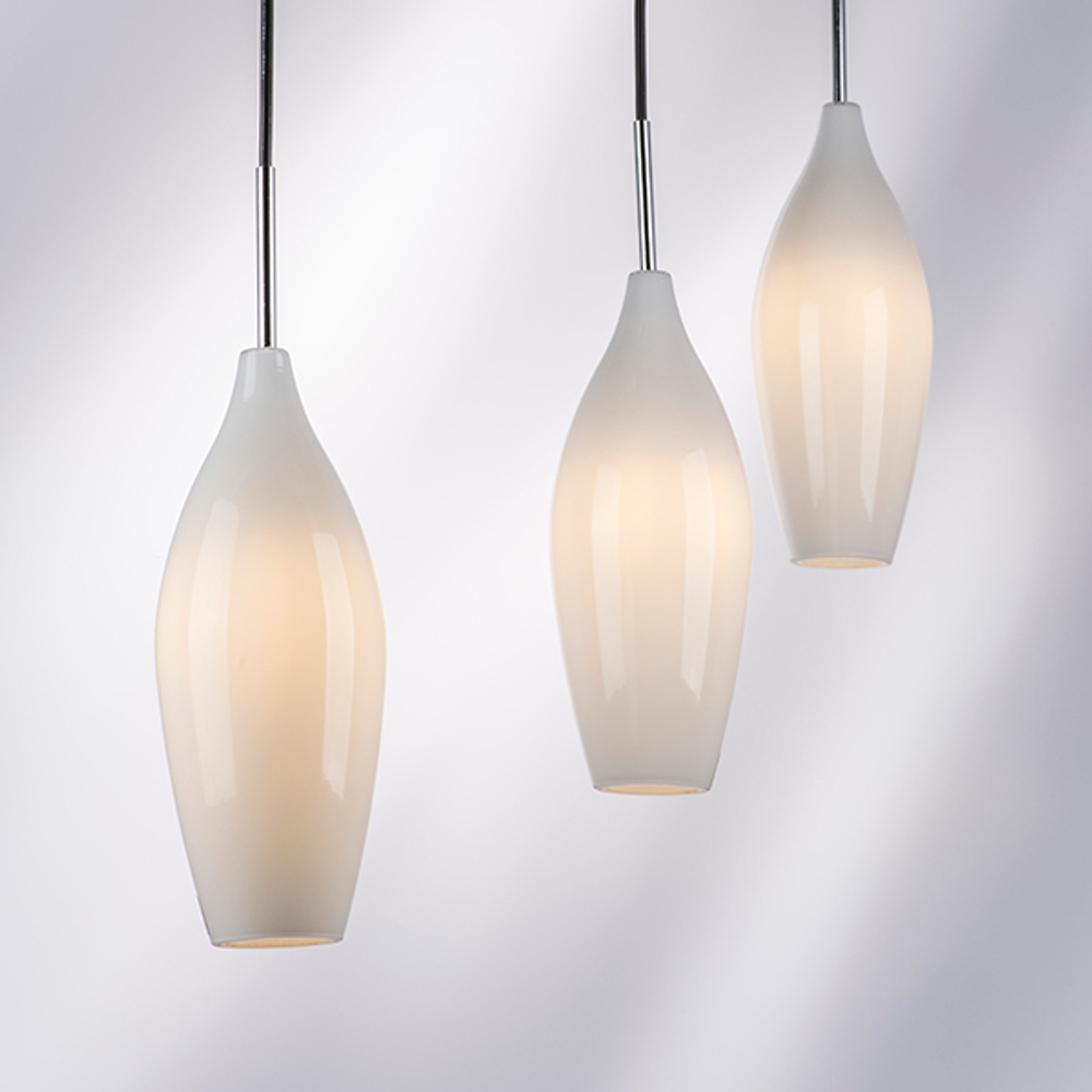 803020 Подвес PENTOLA 1х40W E14 ХРОМ/БЕЛЫЙ