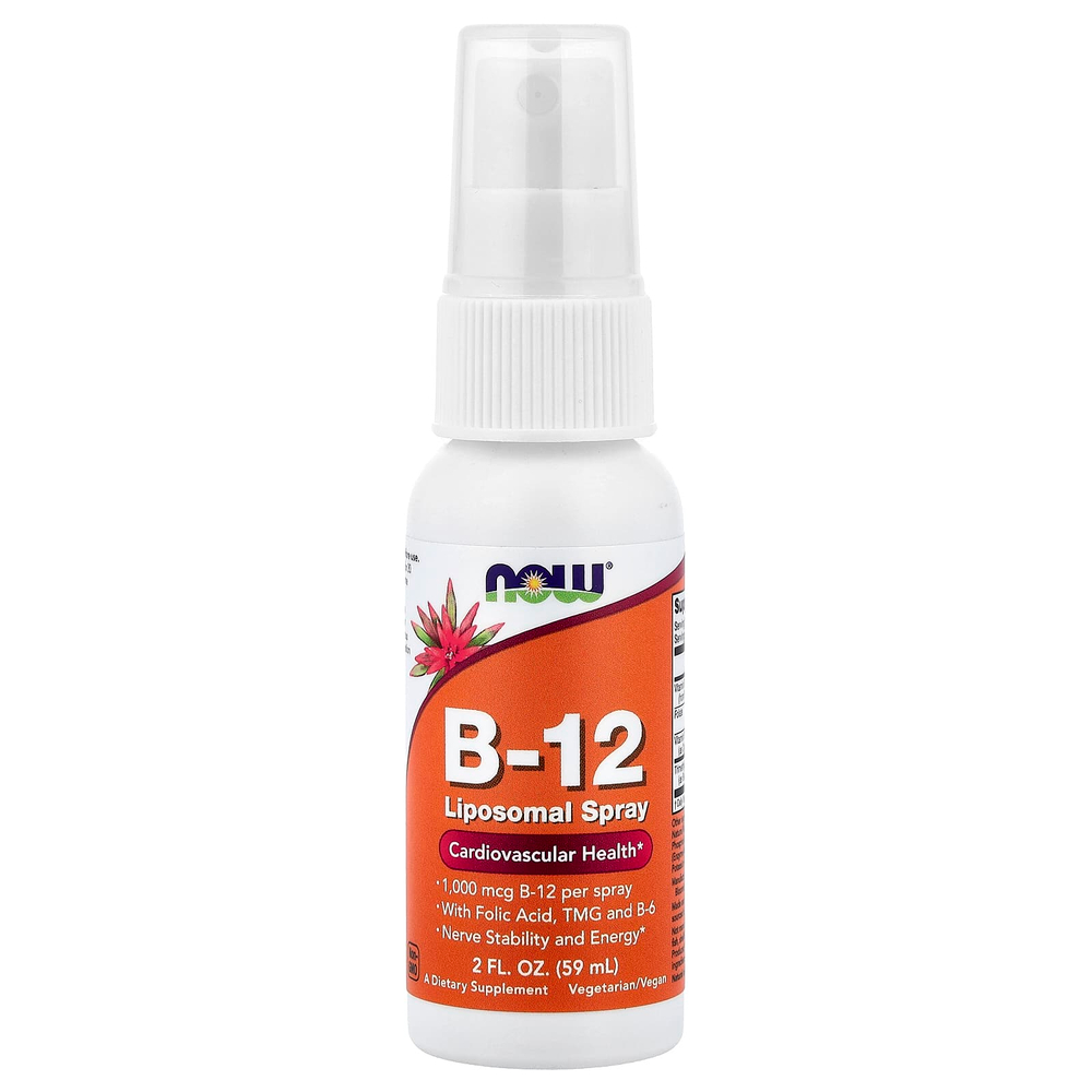 NOW Foods, витамин B12, липосомальный спрей, 59 мл (2 жидк. унции)