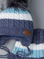 Шапка для мальчика зимняя вязаная и снуд