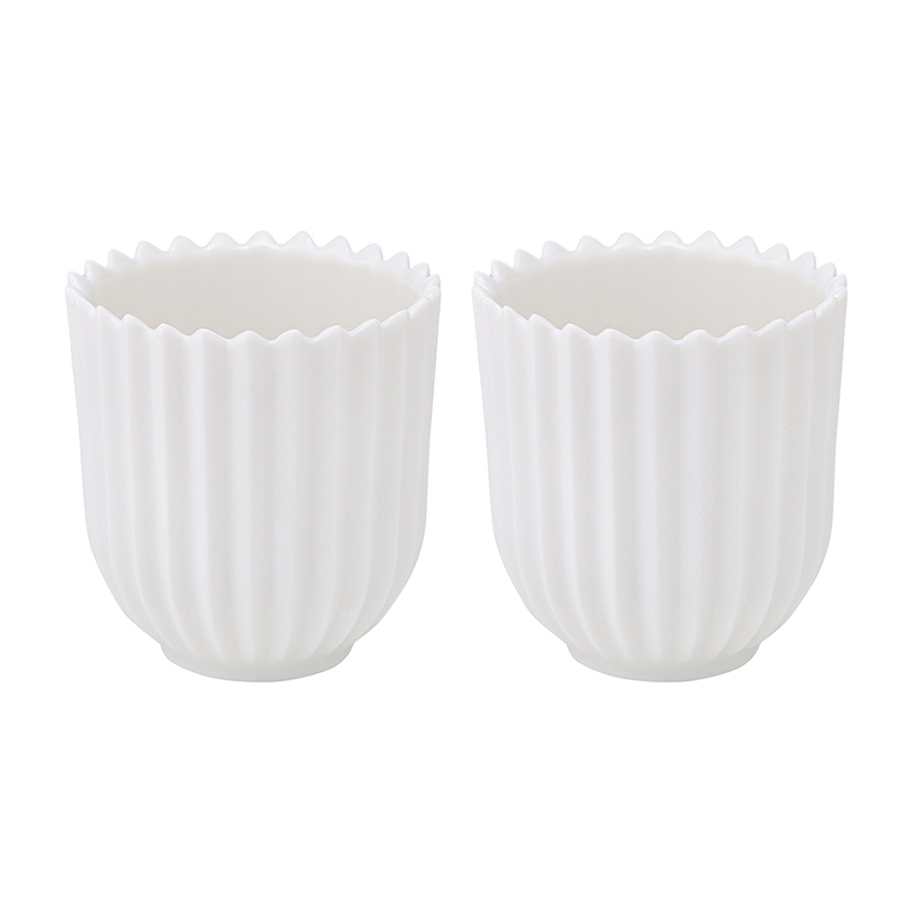 Набор из двух подставок для яиц белого цвета из коллекции edge, s