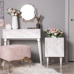 Тумба прикроватная Тропик Классика Айс Голд левая