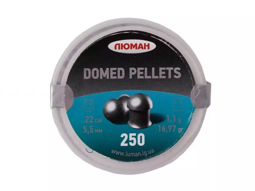 Пуля пневм. 5,5 Люман Domed Pellets, 1,1г, 250 шт/бан