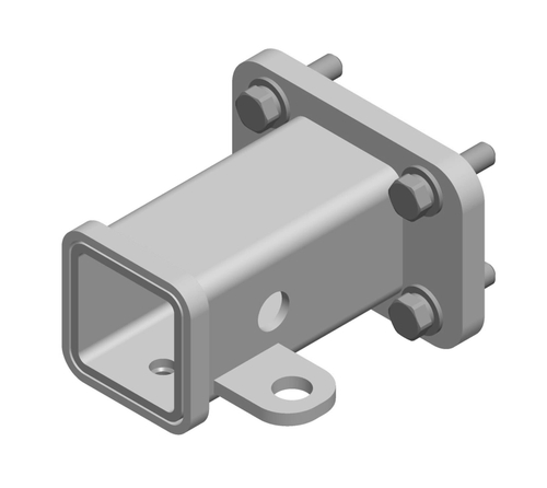 Адаптер-Переходник с фланцевого шара F под квадратное отверстие US-2 (50х50) 4отв. (83х56)мм, под болт М10 Автос.Z2-14