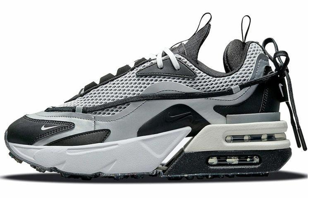 Кроссовки Nike Air Max Furyosa Nrg "Silver And Black" (Женская размерная сетка)