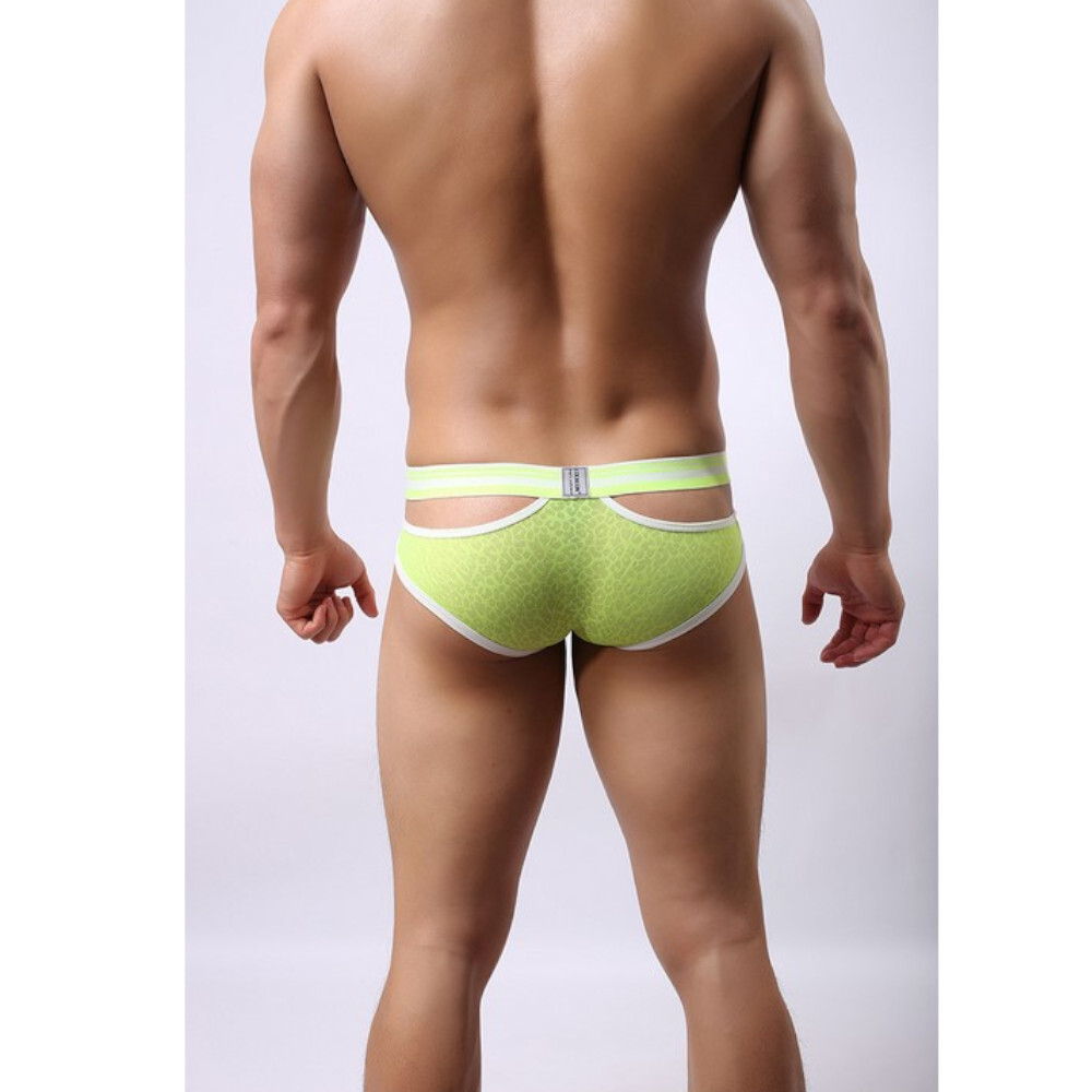 Мужские трусы брифы салатовые Cockon X Lace Brief Salat 6101