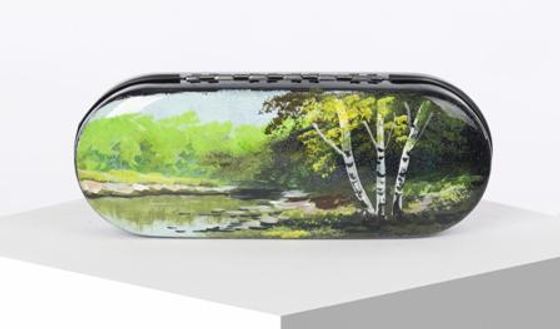 Футляр для очков, отдел на клапане, цвет МИКС