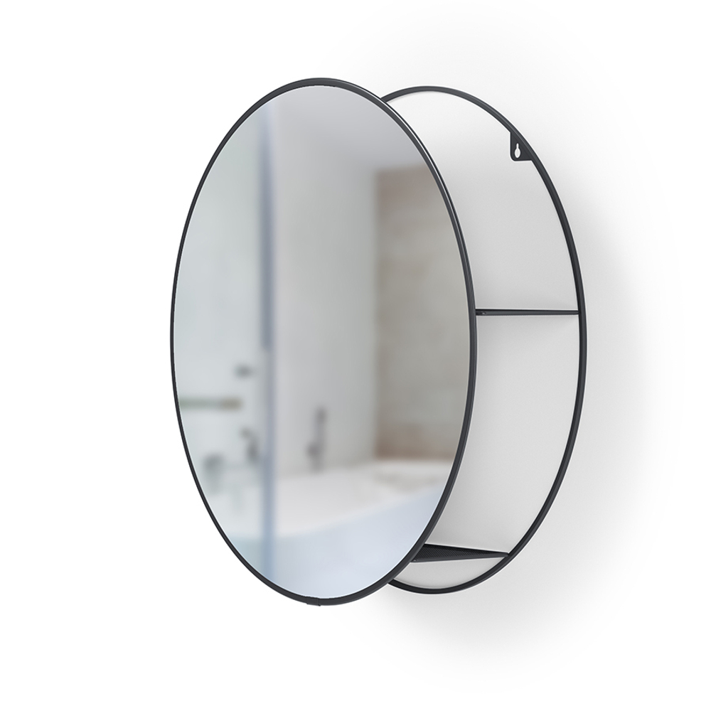 Зеркало настенное Cirko D50 см чёрное, Umbra