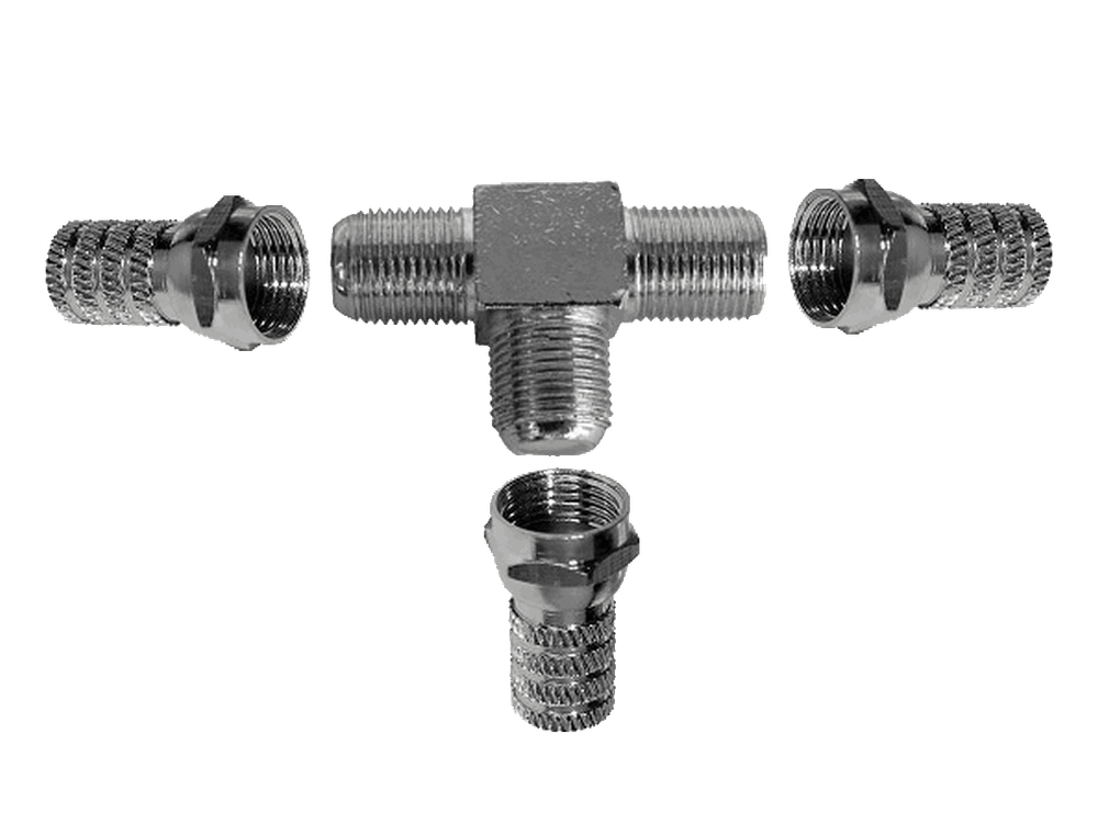 Соединитель TV X3 гнезда (F-тройник + 3 Fразъема)