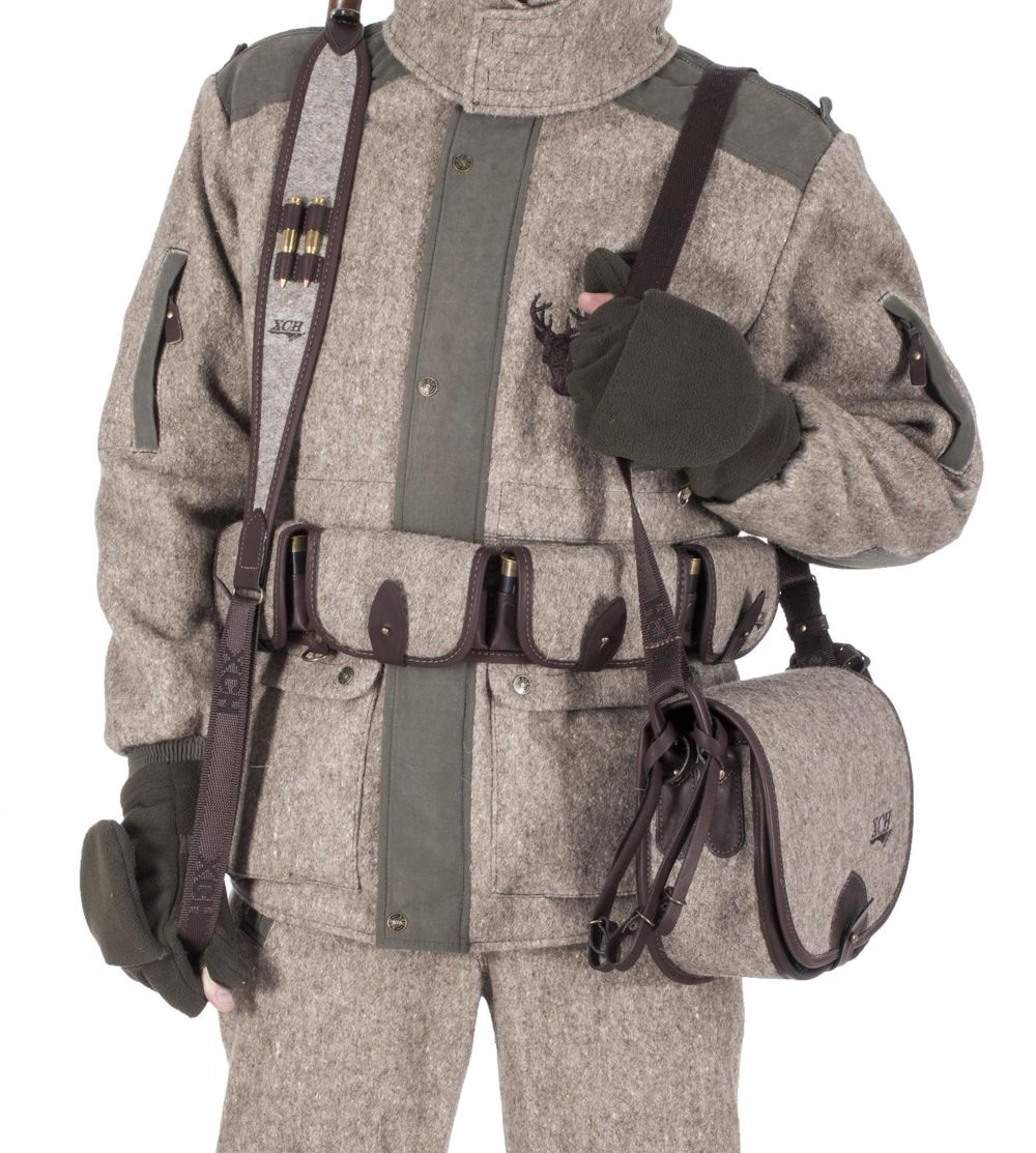 Ягдташ из сукна и кожи