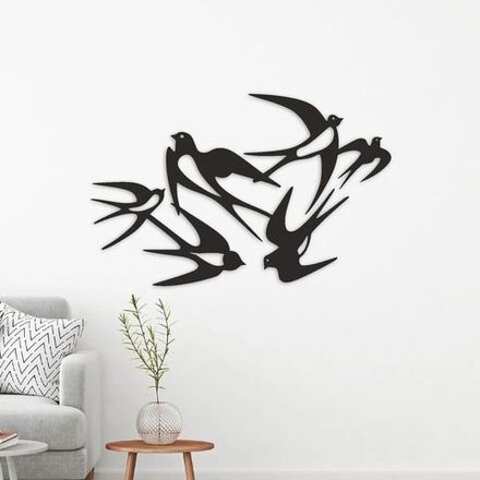 Панно настенное из дерева "Ласточки" 50х31 см.