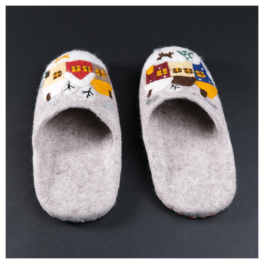 Валяные тапочки «Зимушка»