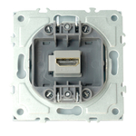 Розетка HDMI 2.0 Type A (механизм), STEKKER, серия Эмили, RST00-5118-01, белый фарфор, soft touch 50163