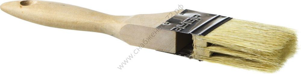 ЗУБР УНИВЕРСАЛ 75 мм, 3″ светлая натуральная щетина, деревянная ручка, Плоская кисть, ЭКСПЕРТ (01005-075)