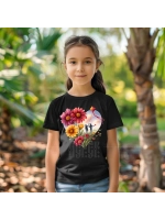 Термонаклейка на одежду, термопринт Сердце Семья