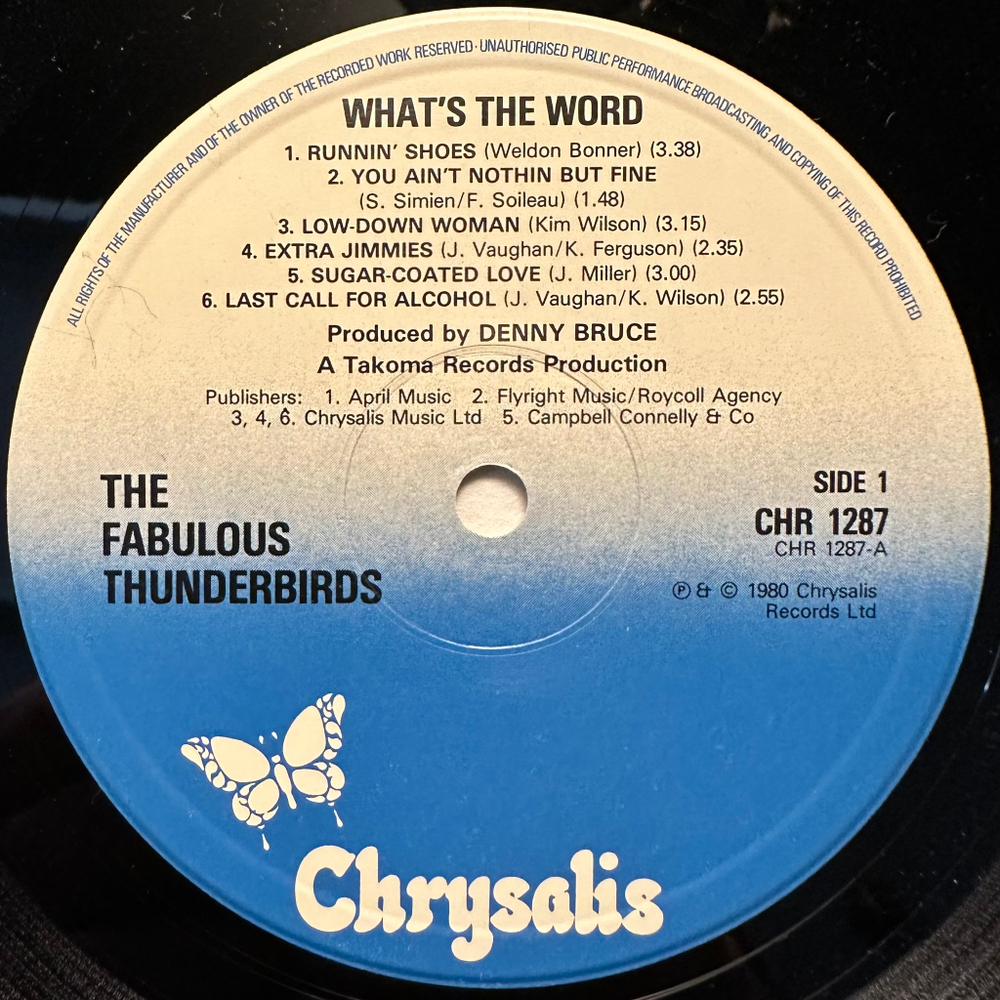 The Fabulous Thunderbirds - What's The Word (Англия 1980г.)