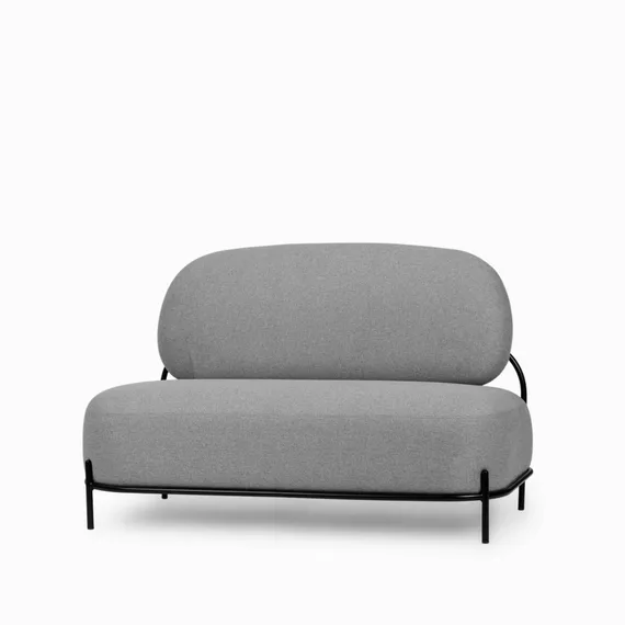 Двухместный диван Pawai 125 см, серый