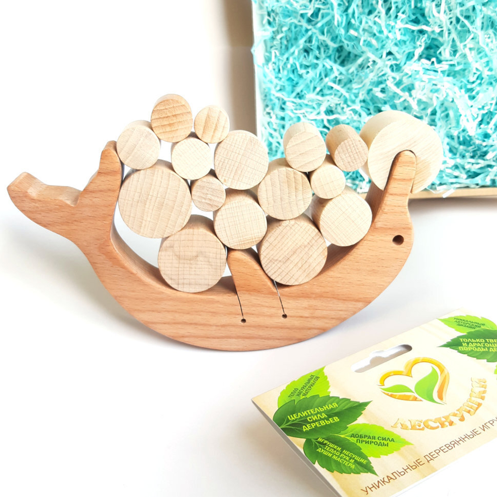 Деревянный балансир Дельфин Леснушки