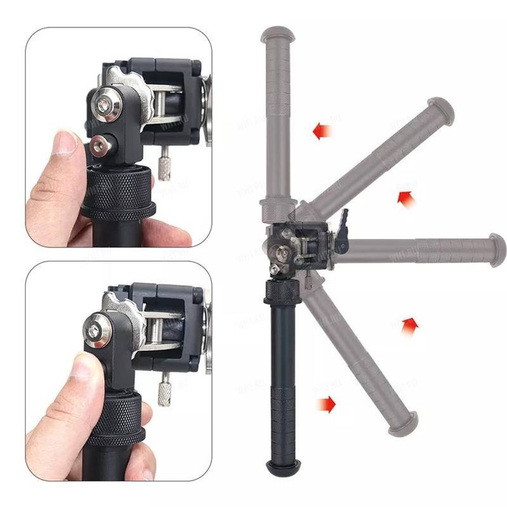 Сошки Atlas Bipod BT35-LW17 (OEM) с креплением на Weaver/Picatinny (13...25 см)