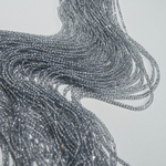 Серебристая шпинель синтетическая с покрытием, 2мм, шар, микроогранка