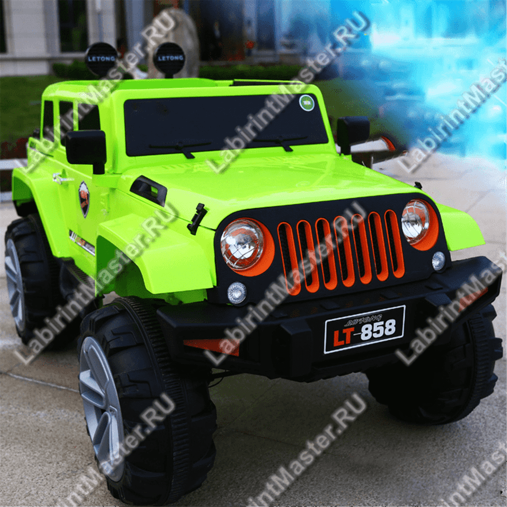 Детский электромобиль "Jeep LT-858 зеленый"