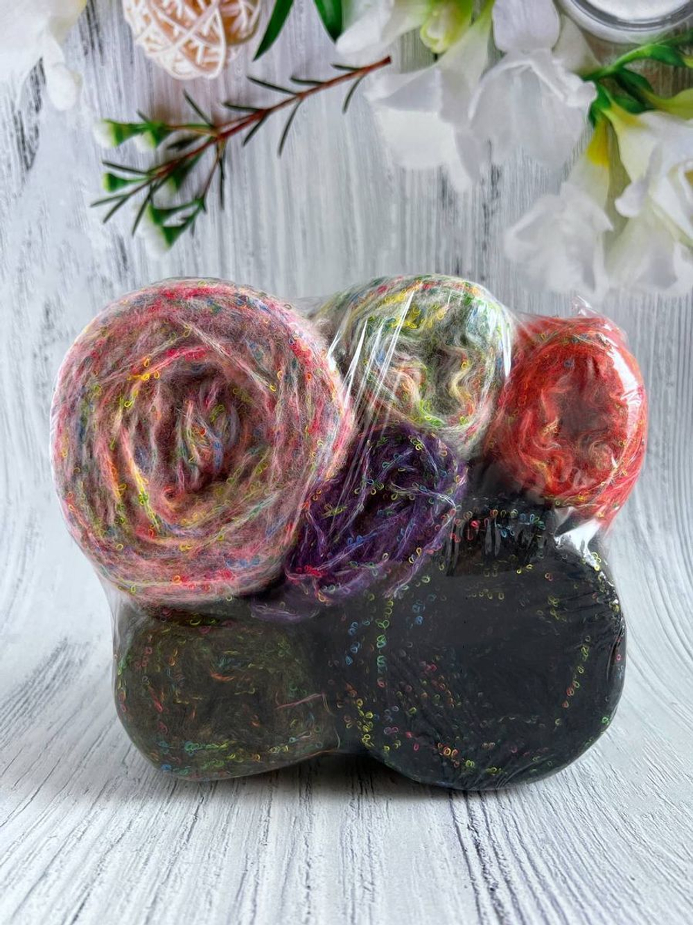 Трикотажная пряжа для вязания Лолипоп Lolipop mix color