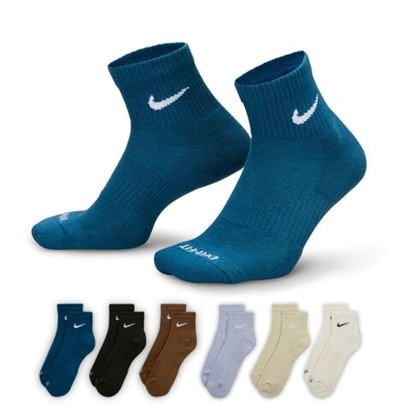 Теннисные носки Nike Everyday Plus Cushion Crew 6P - multicolor