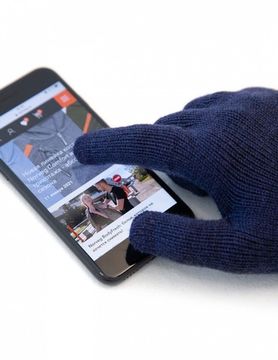 Перчатки unisex Norveg Merino TEC Touch Screen 22TECGLU, черно-синие
